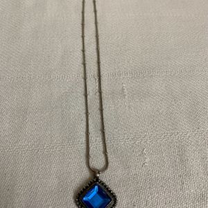 Blue Stone Pendant Necklace