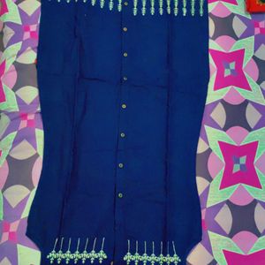 W Navy Blue Kurta