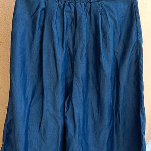 Chambray Denim Blue Culottes With Matching  Sash