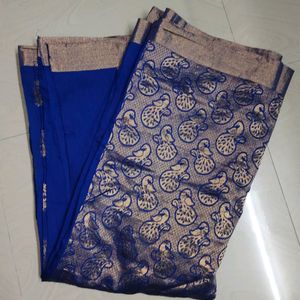 Blue Colour Fancy Pattu Sarees