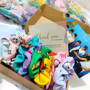 BTS Bt21 Scrunchies Set Of 8