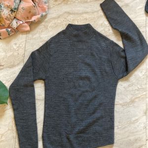 Grey Turtleneck Sweater