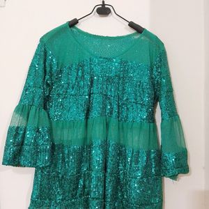 Sparkling Sequin Embellished Party Top For Women