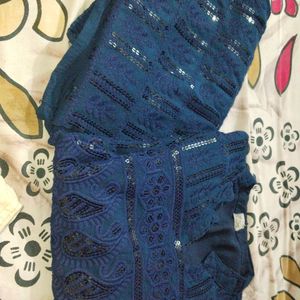 Royal Blue Chamki Kurti