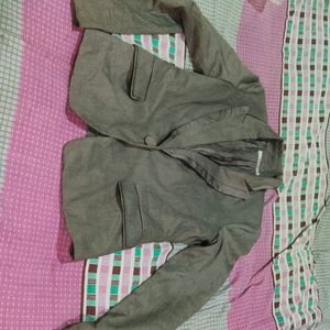 Imported Korean Formal Grey Coat Short