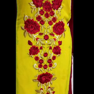 Xl Size Like New Georgette Embroidered Kurti