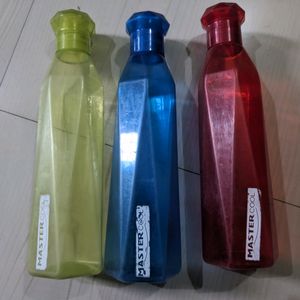 1000ml Water Bottle, Pack Of 3, Used Condition