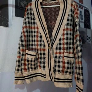 Korean Checkered Cardigan