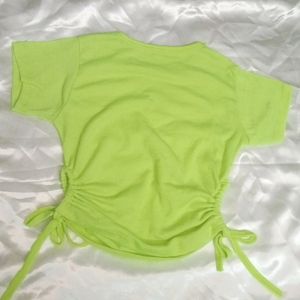 Neon Tie-up Cutout Top