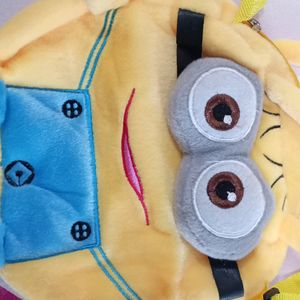 Cute Yellow Furry Minion Bag For Kids...