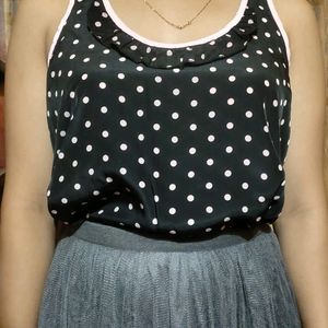 Polka Dot Sleeveless Top