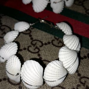 Handmade Earring Made Of White Seashell