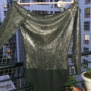 Zara Sequins Bodysuit