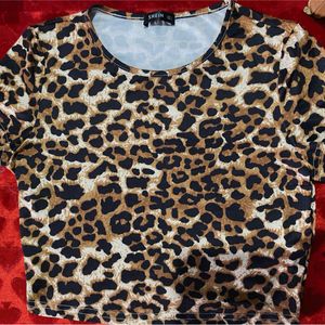 Shein Leopard Print Top