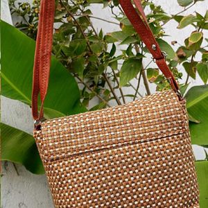 Ethnic Jute Cross Body Sling Bag..