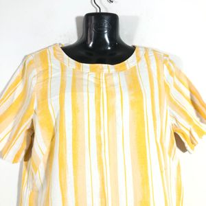 Yellow&White Strips Printed Dress (Women’s)