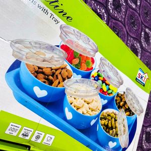 Nashta Dan (6 Pcs Bowls With Tray)