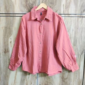 Rust Colour Cotton Shirt Size-42