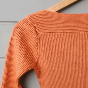 Sweet Knitted Coral Sweater