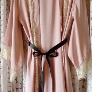 Luxury Kimono Lace Satin Dress Gown/Robe