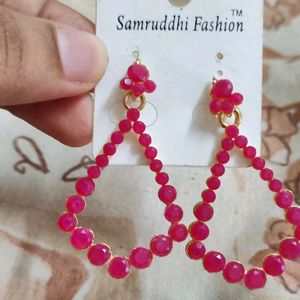 Sale 2 Combo Korean Earrings (Rose Gold+Rani Pink)