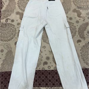 Straight White Trousers