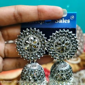 Oxidised Earrings Jhumka