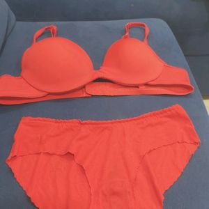 Red Bra Panty Set