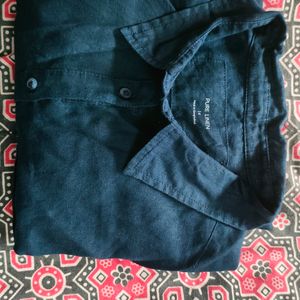 Pure Linen Navy blue shirt