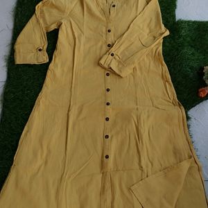 Mustard Colour Kurta For Women.