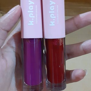 2 MYGLAMM K.PLAY FLAVOURED LIP GLOSS (TOTALLY NEW)