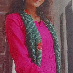 Pink Chikenkari Kurta