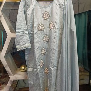 Beautiful Embroidery Kurti With Grara