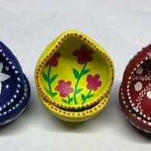 Hand Painted Diya For Home Decor