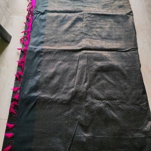 Pure Silk Black Saree