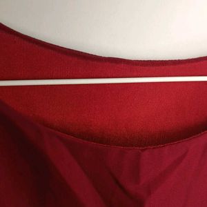 Maroon Layered Crop Top