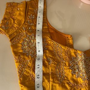 Beautiful Mustard Colour Work Blouse🤩