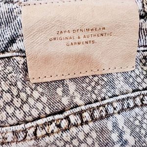 Zara Animal Print Jeans For Girls