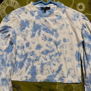 Tie Dye Long Sleeve Crop Top