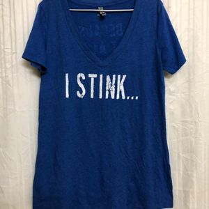 Next Level Blue V Neck T Shirt