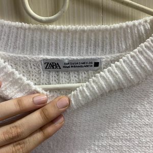 ZARA White Sweater