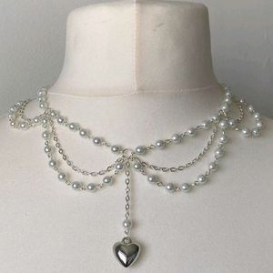 ★ Handmade Pearl Necklace Coquette Pinterest Y2k