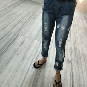 Baggy Fit Denim Jeans, Ripped Stylish