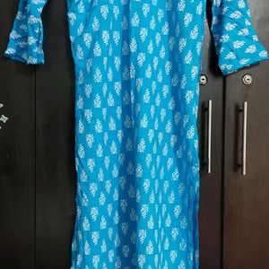 Sky Blue Rayon Kurti