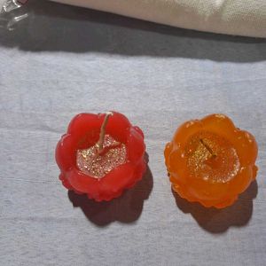 2 Scented Lotus Candels