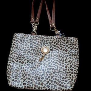 Leopard Print Hand Bag