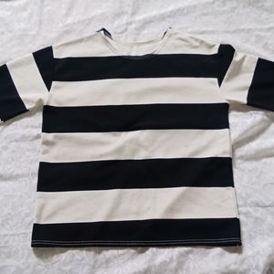 Striped Black And White Tshirt