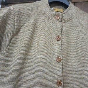 High Neck Cardigan With Buttons In New Colour