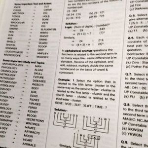 Reasoning And RWA Hindi Special Practice