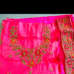 Brand New Kundan work Semi Stitched L Lahenga Chol